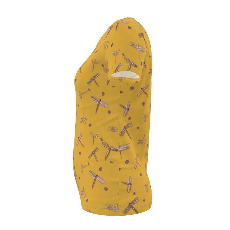 Dames T-shirt Yellow Ocher