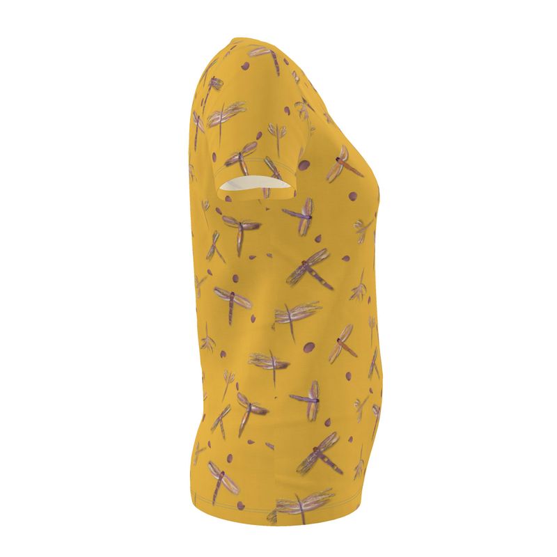 Dames T-shirt Yellow Ocher