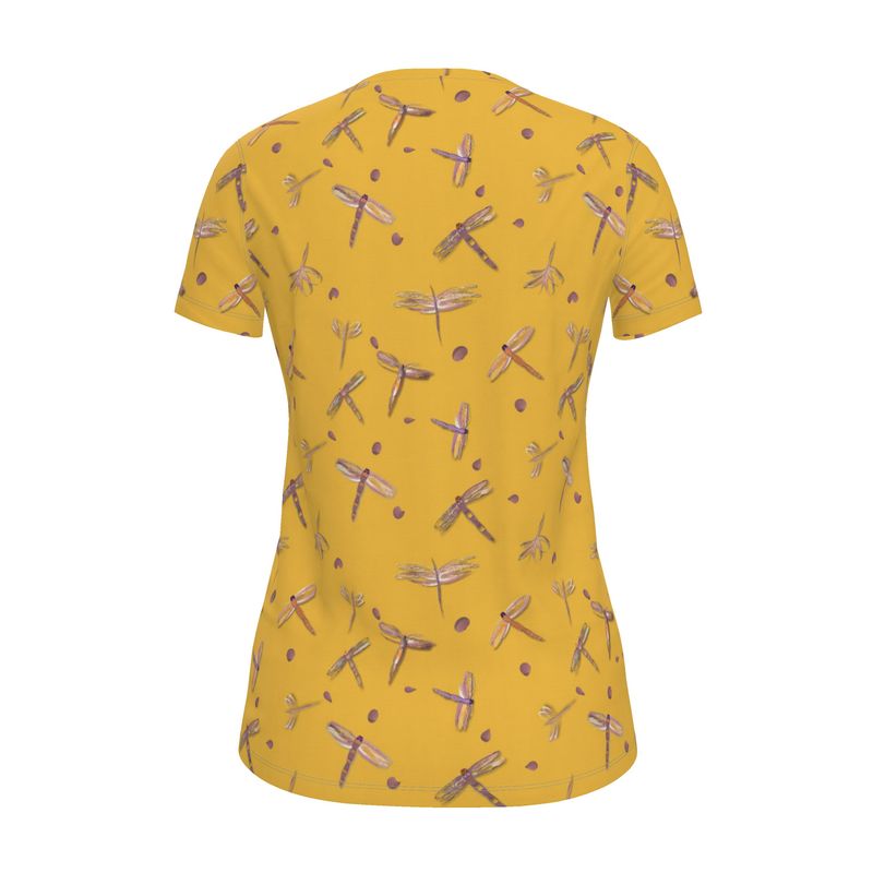 Dames T-shirt Yellow Ocher